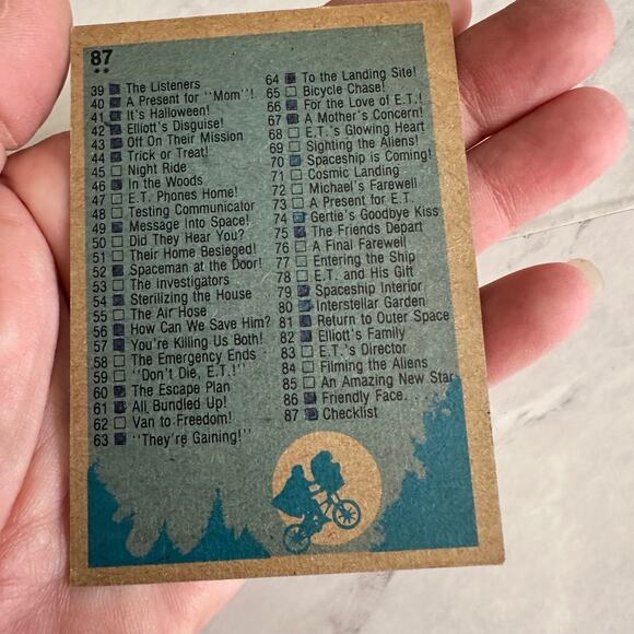 Vintage 1982 E.T. Trading Cards InComplete Set 1-87 Topps Good Condition - Picture 6 of 8